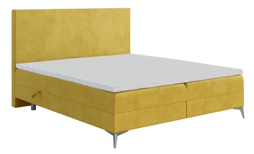 Łóżko kontynentalne Rio z pojemnikami 180x200 dwuosobowe tapicerowane