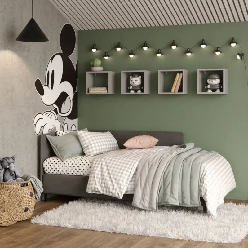 Zestaw 4 półek wiszących Huron szary jasny