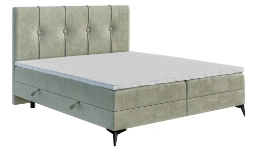 Łóżko kontynentalne Rosa z pojemnikami 160x200 dwuosobowe tapicerowane