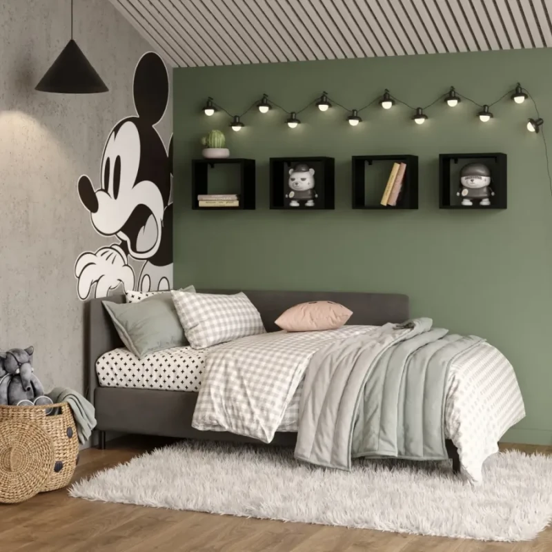 Zestaw 4 półek wiszących Huron czarny