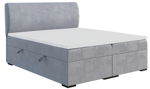 Łóżko kontynentalne Sandi z pojemnikami 160x200 dwuosobowe tapicerowane
