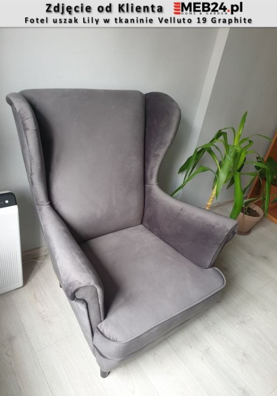 Fotel uszak Lily w stylu skandynawskim - zdjęcie od klienta