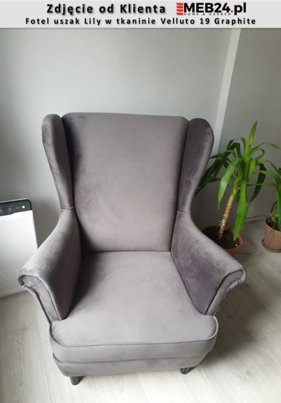 Fotel uszak Lily w stylu skandynawskim - zdjęcie od klienta