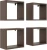 Zestaw 4 półek wiszących Huron wenge
