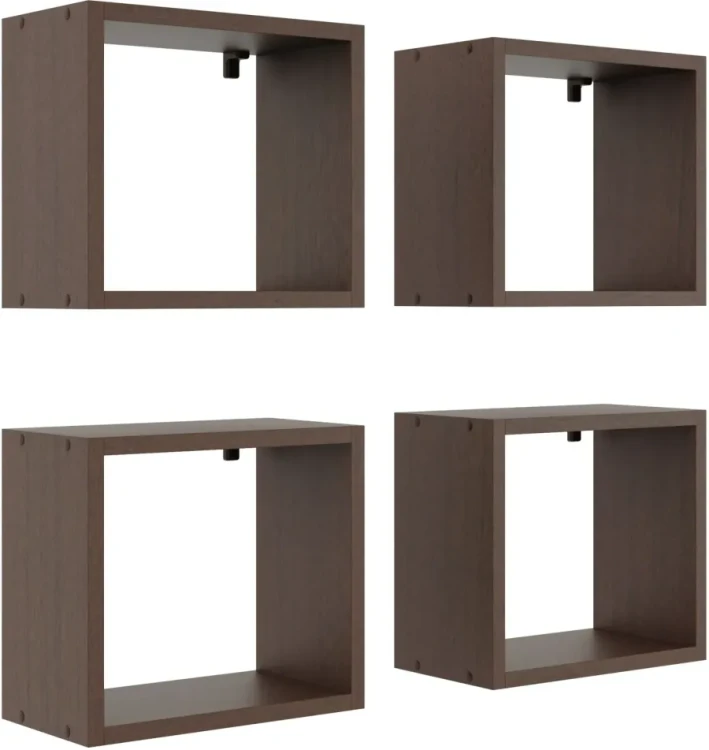 Zestaw 4 półek wiszących Huron wenge