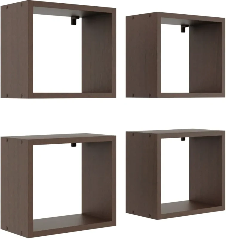 Zestaw 4 półek wiszących Huron wenge