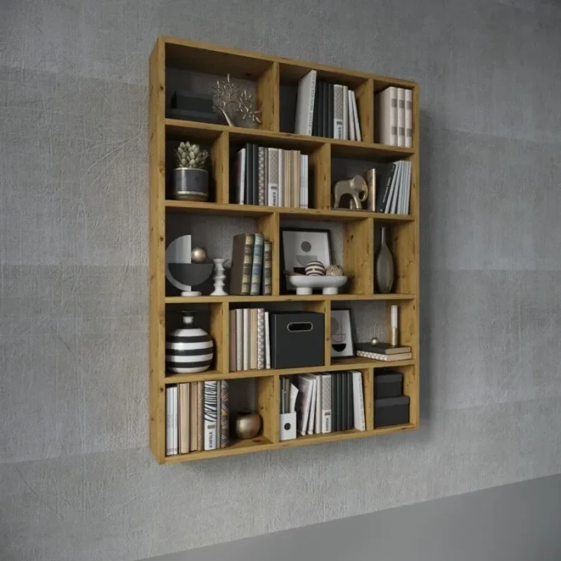 Regał wiszący Wener dąb artisan aranżacja