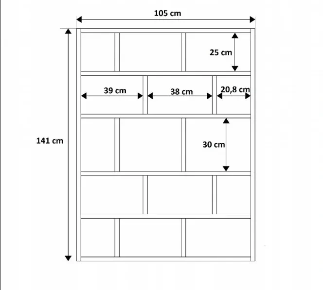 Regał wiszący Wener wymiary