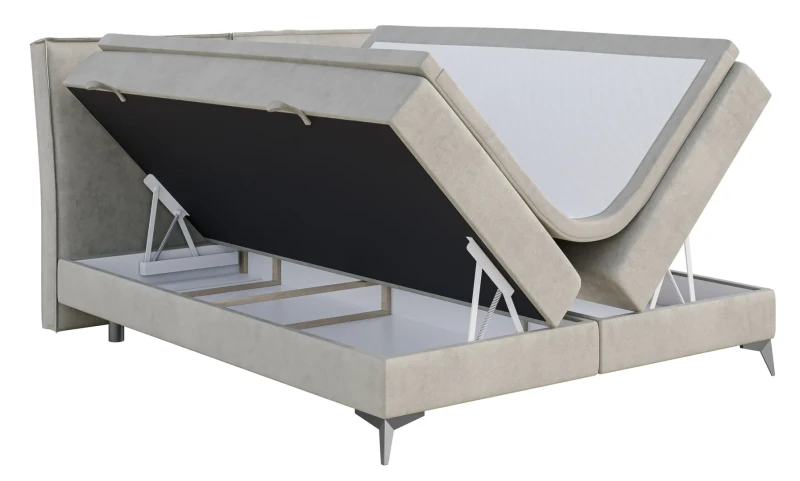 Łóżko Lolly z pojemnikami dwuosobowe tapicerowane