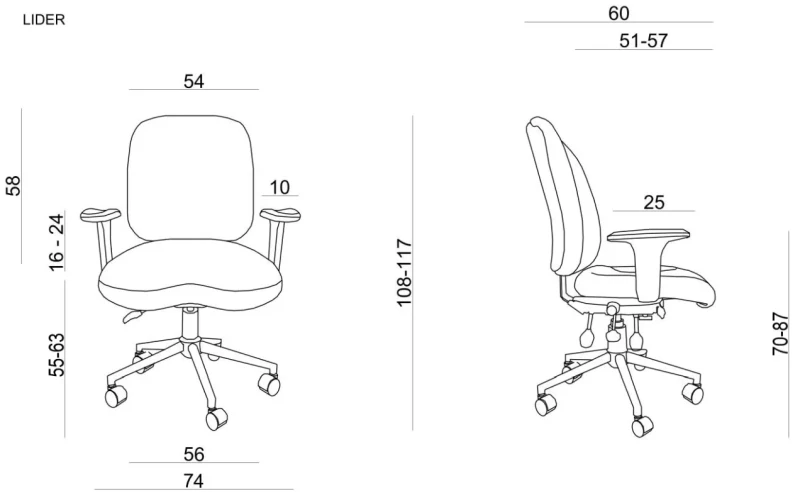 Fotel biurowy Lider czarny