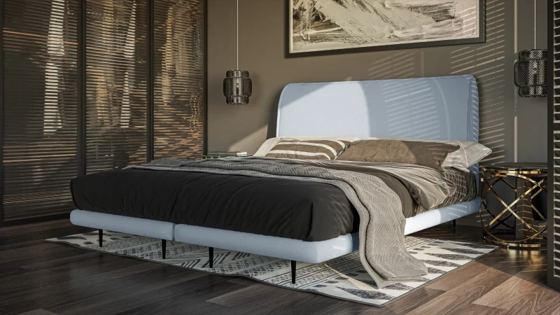 Łóżko Rosto dwuosobowe tapicerowane