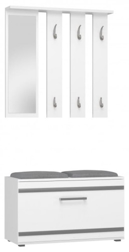 Zestaw mebli do przedpokoju Lille Biała