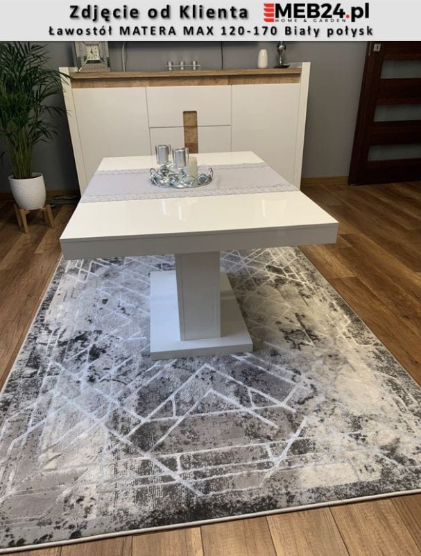 Ławostół MATERA MAX 120-170 Biały połysk - zdjęcie od klienta