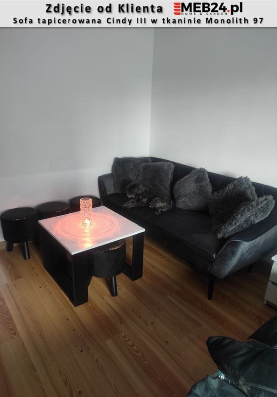 Sofa tapicerowana Cindy III w stylu skandynawskim - zdjęcia od klienta