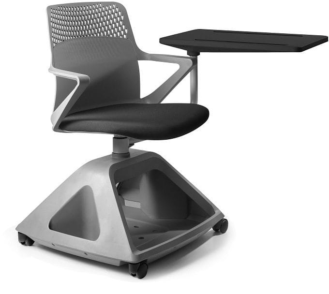 Fotel obrotowy z pulpitem A3 Rover 2 czarny