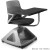 Fotel obrotowy z pulpitem A3 Rover 2 czarny