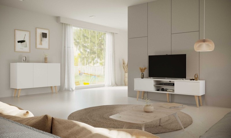 Szafka RTV Toronto 160 cm biały