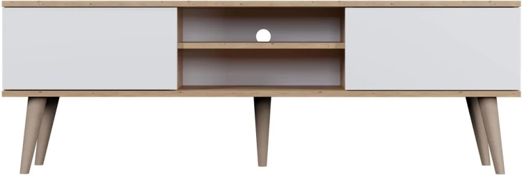 Szafka RTV Toronto 160 cm | Dąb artisan + biały