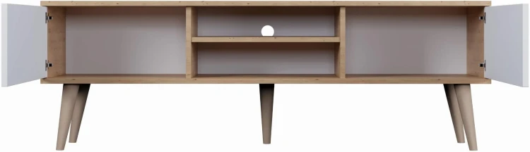 Szafka RTV Toronto 160 cm | Dąb artisan + biały