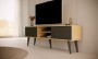 Szafka RTV Toronto 160 cm | Dąb artisan + czarny