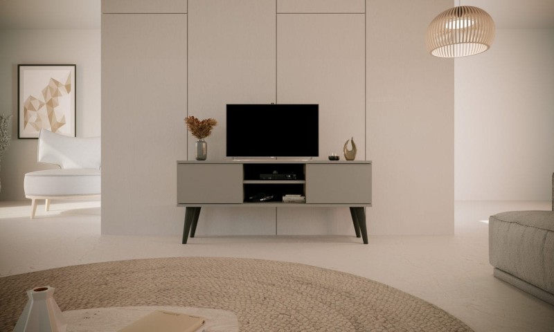 Szafka RTV Toronto 120 cm | Szary chinchilla