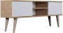 Szafka RTV Toronto 120 cm | Dąb artisan + biały
