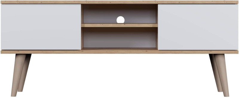 Szafka RTV Toronto 120 cm | Dąb artisan + biały