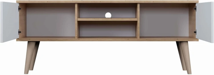 Szafka RTV Toronto 120 cm | Dąb artisan + biały