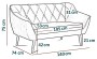 Sofa tapicerowana Cindy II Royal 22 w stylu skandynawskim  wymiary