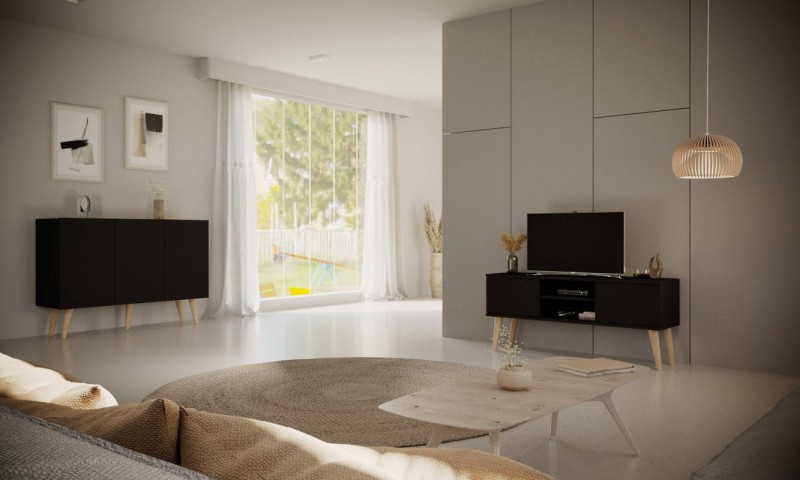 Komoda Toronto 120 cm | Czarny