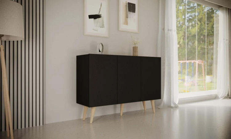 Komoda Toronto 120 cm | Czarny