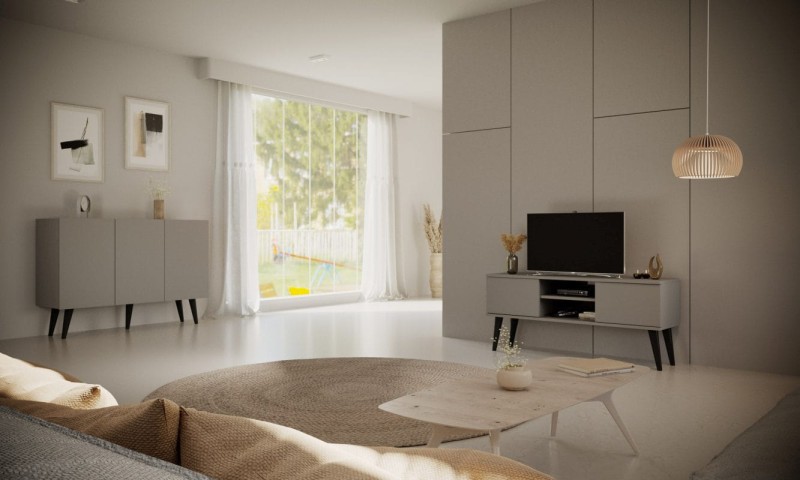 Komoda Toronto 120 cm | Szary chinchilla