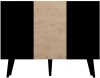 Komoda Toronto 120 cm | Dąb artisan + czarny