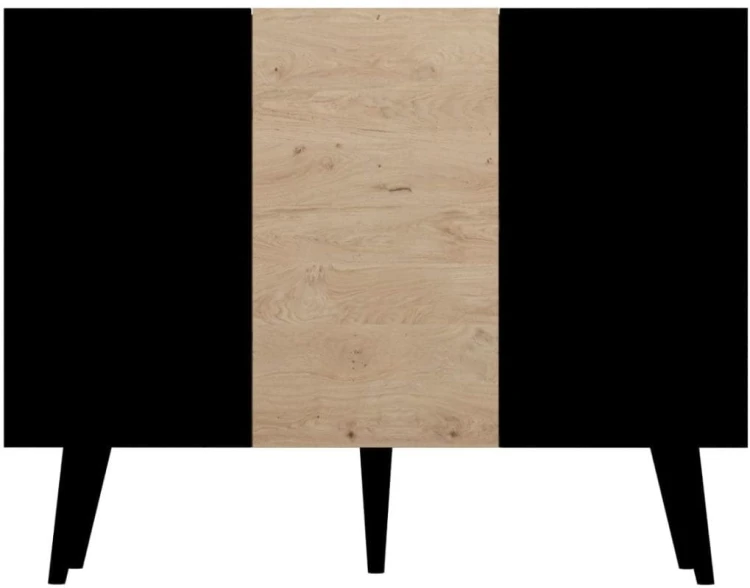 Komoda Toronto 120 cm | Dąb artisan + czarny