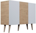 Komoda Toronto 120 cm | Dąb artisan + biały
