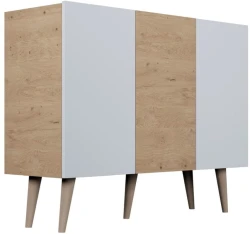 Komoda Toronto 120 cm | Dąb artisan + biały
