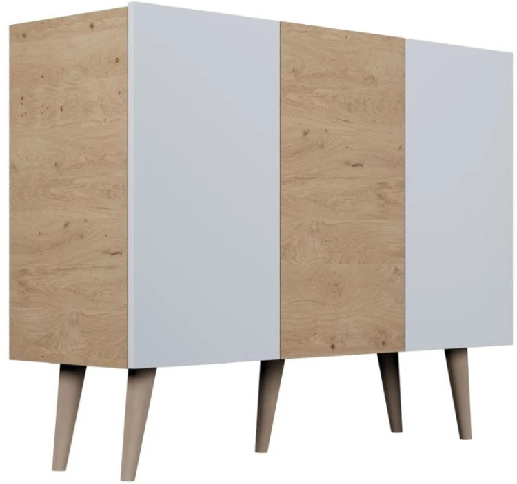 Komoda Toronto 120 cm | Dąb artisan + biały