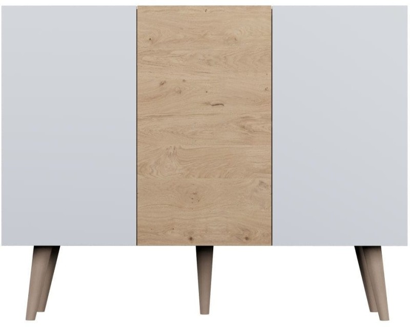 Komoda Toronto 120 cm | Dąb artisan + biały