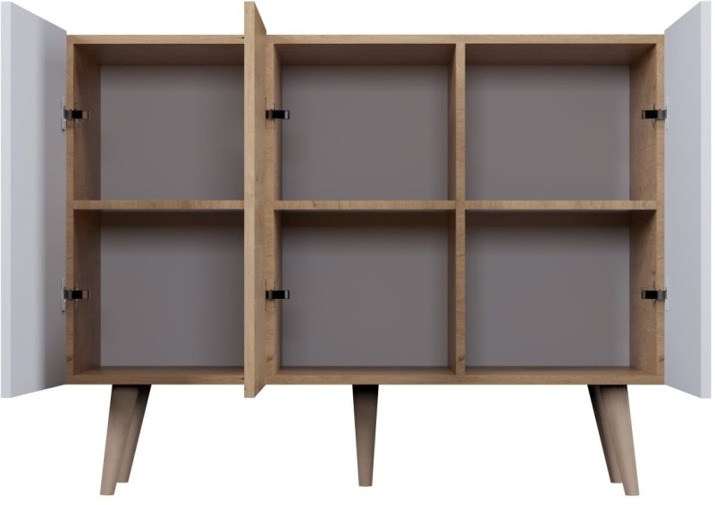 Komoda Toronto 120 cm | Dąb artisan + biały