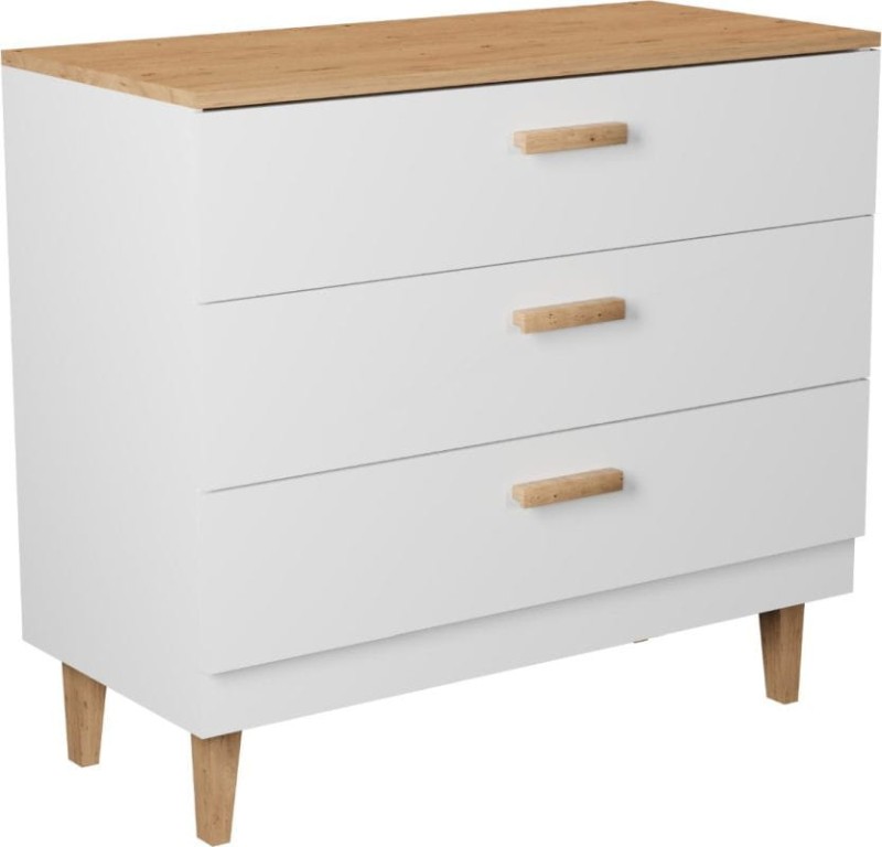 Komoda Denver 100cm | Biały + hikora