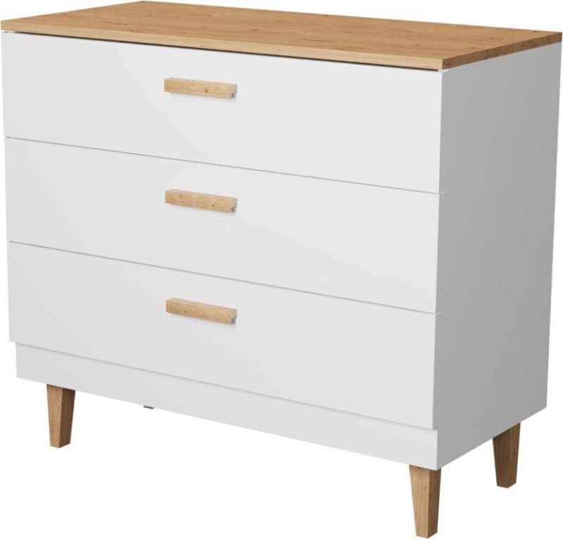 Komoda Denver 100cm | Biały + hikora