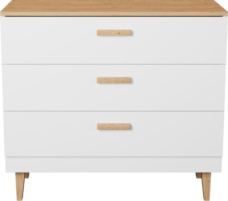 Komoda Denver 100cm | Biały + hikora