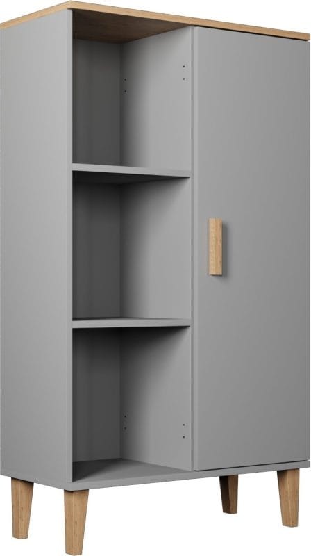 Regał Denver | Szary chinchilla + hikora