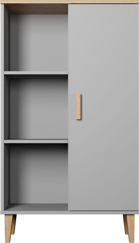 Regał Denver | Szary chinchilla + hikora