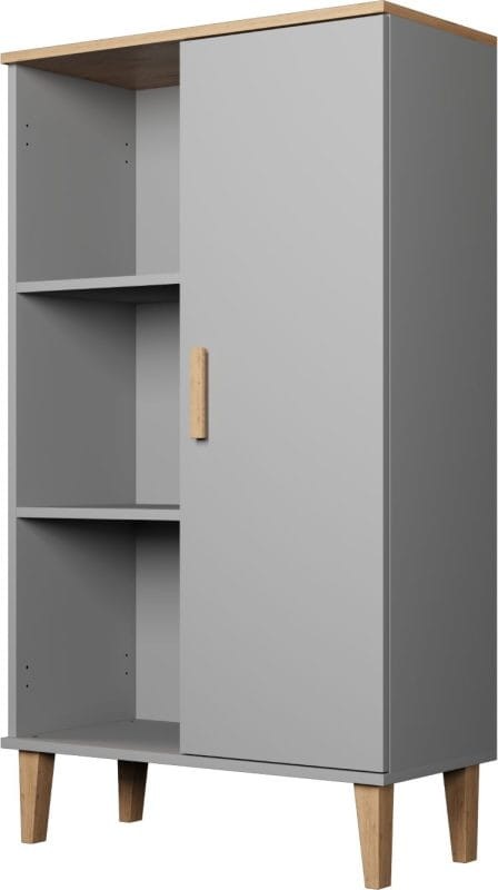 Regał Denver | Szary chinchilla + hikora