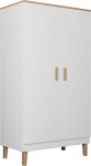Szafa Denver 100 cm | Biały + hikora