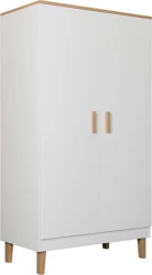 Szafa Denver 100 cm | Biały + hikora