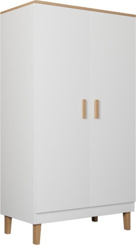 Szafa Denver 100 cm | Biały + hikora