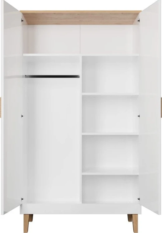 Szafa Denver 100 cm | Biały + hikora