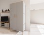 Szafa Denver 100 cm | Szary chinchilla + hikora